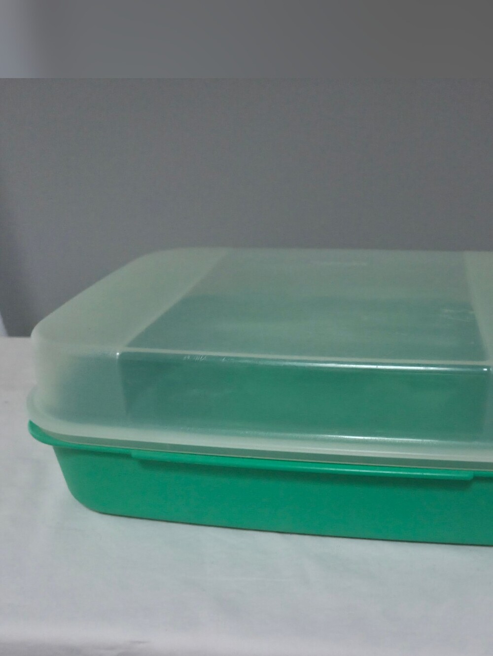 Tupperware Storz-A-Lot hinged storage container. 2242D-4.  Never lose your lid!!